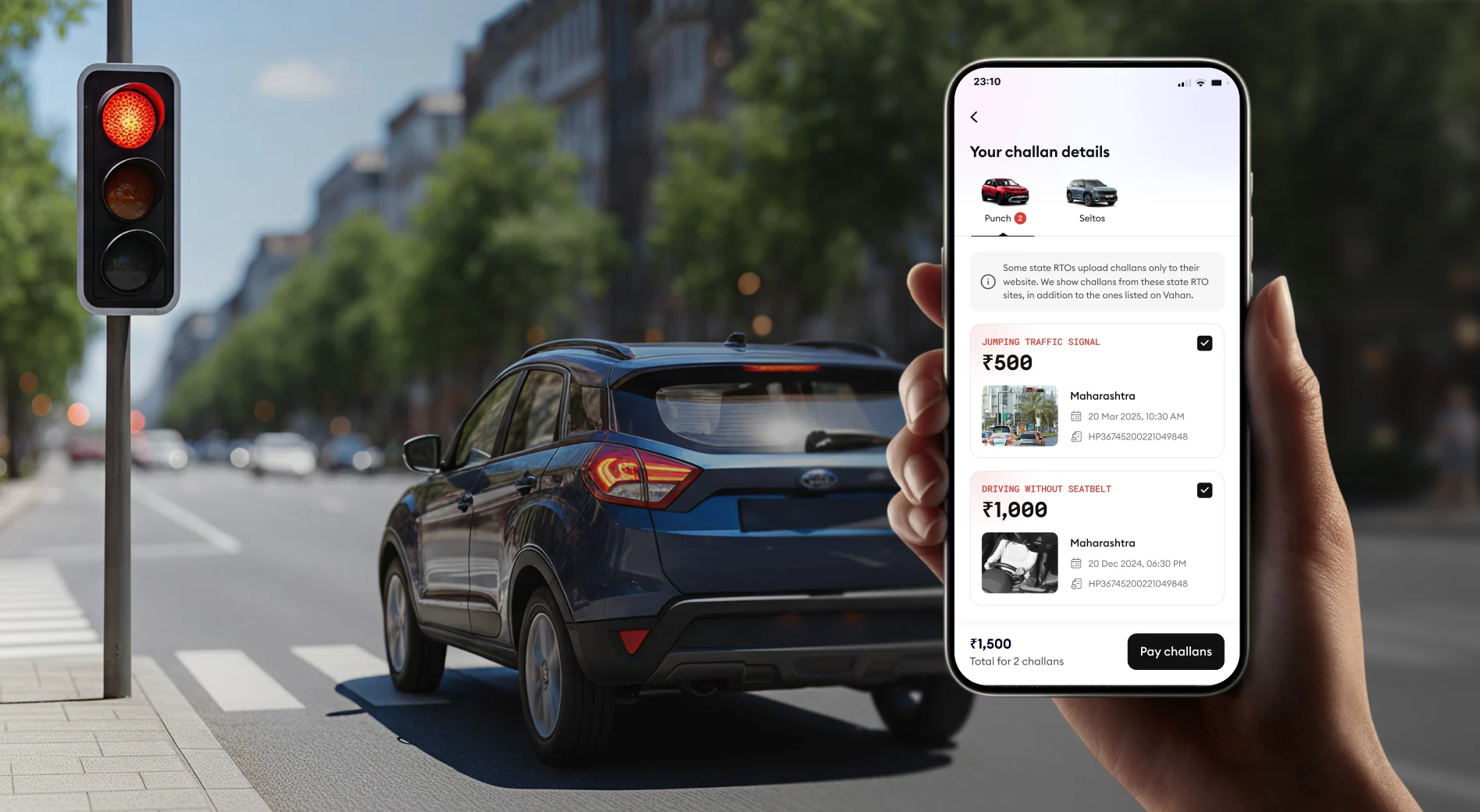 ACKO Traffic Challans
