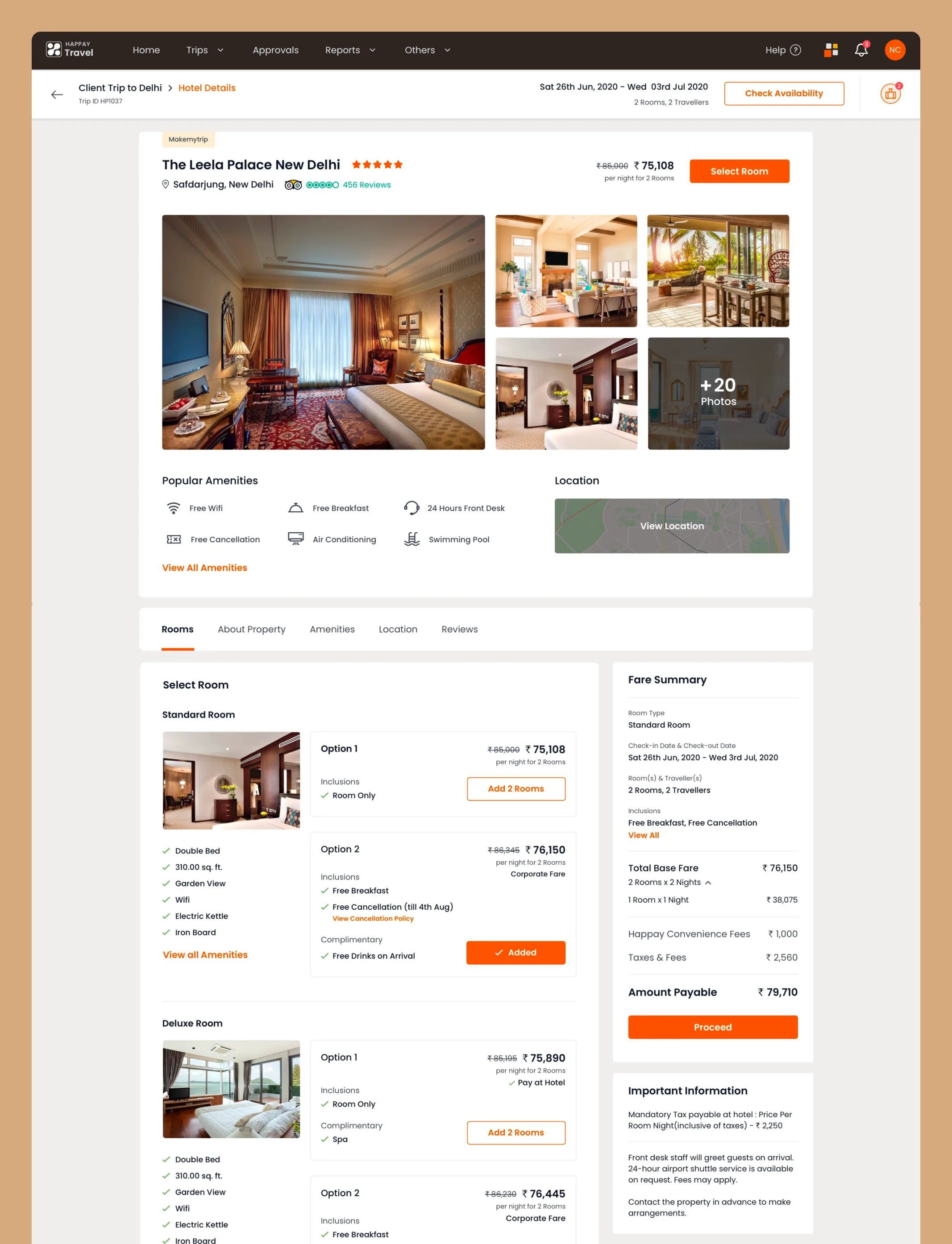 Happay Hotel Booking